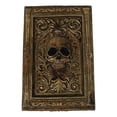 thumbnail image 4 of Rustic Bronzed Tooled Floral Mayan Aztec Skull Wicca Tarot Cards Decorative Box, 4 of 9