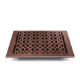thumbnail image 4 of 8'' x14''  VR100 Floor Vent Cover Register with Damper – Tudor Mushroom Design, Cast Aluminum Powder Coated, Decorative Repaintable Vent for Floors Walls Ceilings HVAC, 4 of 9