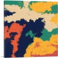 thumbnail image 1 of ARTCANVAS Navy Blue Yellow Tan Green Modern Canvas Art Print - Size: 26" x 26" (0.75" Deep), 1 of 9