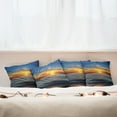 thumbnail image 4 of Ambesonne Ocean Throw Pillow Cover 4 Pack, Pacific California Sunset, 20", Orange Blue, 4 of 5