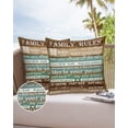 thumbnail image 6 of Farm Family Rules Quote Outdoor Pillow Covers Set of 2, Decorative Waterproof Throw Pillow Case, Retro Wood Plank Cotton Linen Soft Cozy Cushion Pillowcases, 6 of 6