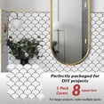 thumbnail image 6 of Dcor WOW 41001  Peel & Stick Backsplash, (8) 12x12-inch Sheet Covers 8 Sq Ft, White Scallop Back Splash Tile Grey Grout, 6 of 7