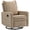 Camel, variant on Leumius Swivel Rocking Chair,Manual Upholstered Glider Recliner Rocking Chair for Nursery and Living Room,White