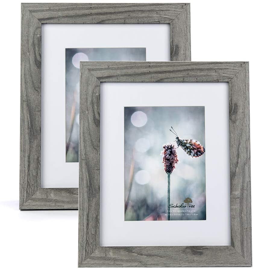 Wooden Grey 11x14 Picture Frame 2 Set in 1 Pack or 11x14 Frame