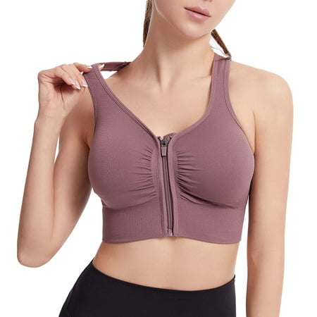 

Sports Bras for Women Like Hot Cakes Hollow Breathable Wireless Bra Beige XL
