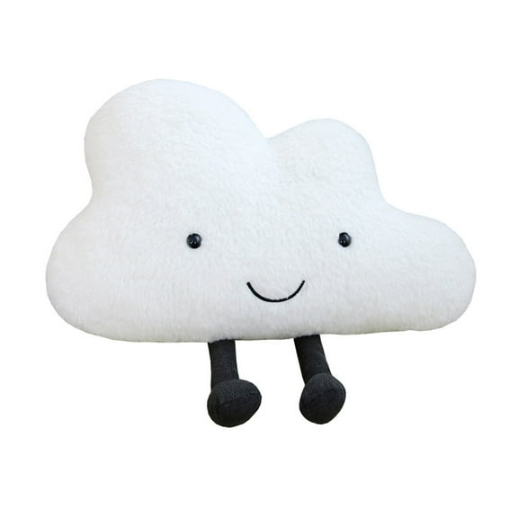 HeroNeo 25/50cm Plush Pillow Cloud Stuffed Throw Pillow for House Decors Cute Face Soft Comfort Sleeping Toy Kids Room Decor