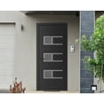 thumbnail image 3 of Front Exterior Prehung Metal-Plastic Door Frosted Glass | Manux 8933 Matte Black | Office Commercial and Residential Doors Entrance Patio Garage W36x80 Right-hand, 3 of 6