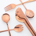 thumbnail image 3 of Unique Bargains Stainless Steel Flatware Cutlery Set for Kitchen Rose Gold 10 Pcs, 3 of 6