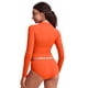 thumbnail image 2 of Camiseta de Natación CRZ YOGA Manga Larga Protección Solar UPF 50+ Naranja Miel XS, 2 of 4