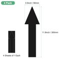 thumbnail image 3 of Uxcell Paquete de 4 Etiquetas Adhesivas Flecha Impermeables de 12 x 4 pulgadas para Marcado de Paredes/Señal de Tráfico [Negro], 3 of 6