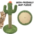 thumbnail image 2 of Cat Scratching Post, 23.6" Cactus Cat Scratcher Kitten Scratch Post with Sisal Rope for Indoor Cats Claw Scratcher, Vertical Green Cat Tree with Dangling Ball for Kitties Medium, 2 of 9