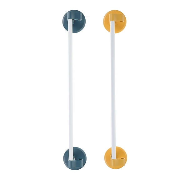 unbranded  2 Pcs Bathroom Towel Rack Swivel Black Hooks Coat Hangers Washcloths