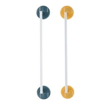 unbranded 2 Pcs Bathroom Towel Rack Swivel Black Hooks Coat Hangers Washcloths