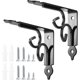 thumbnail image 1 of KAIYANG Soportes para estantes flotantes, soportes decorativos para estantes, soportes para estantes de esquina de pared, 2 piezas/negro, 1 of 5