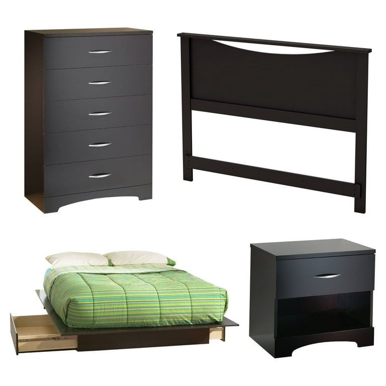 Black bedroom 2024 sets walmart