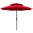 thumbnail image 1 of 2.75M Double Haut Parasol de Marché Patio Extérieur avec Inclinaison, 1 of 7