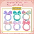thumbnail image 5 of 6-piece Set of Skincare Shower Elastic Headband, Makeup Headscarf with Bow, Women's Facial Cleansing Headband, 5 of 7