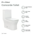 thumbnail image 3 of Concorde One Piece Square Toilet Dual Flush 1.1/1.6 gpf in Matte White, 3 of 14