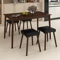 thumbnail image 2 of Gymax 5PCS Dining Table Set for 4 w/ 4 Upholstered Stools Rubber Wood Legs for Kitchen, 2 of 10