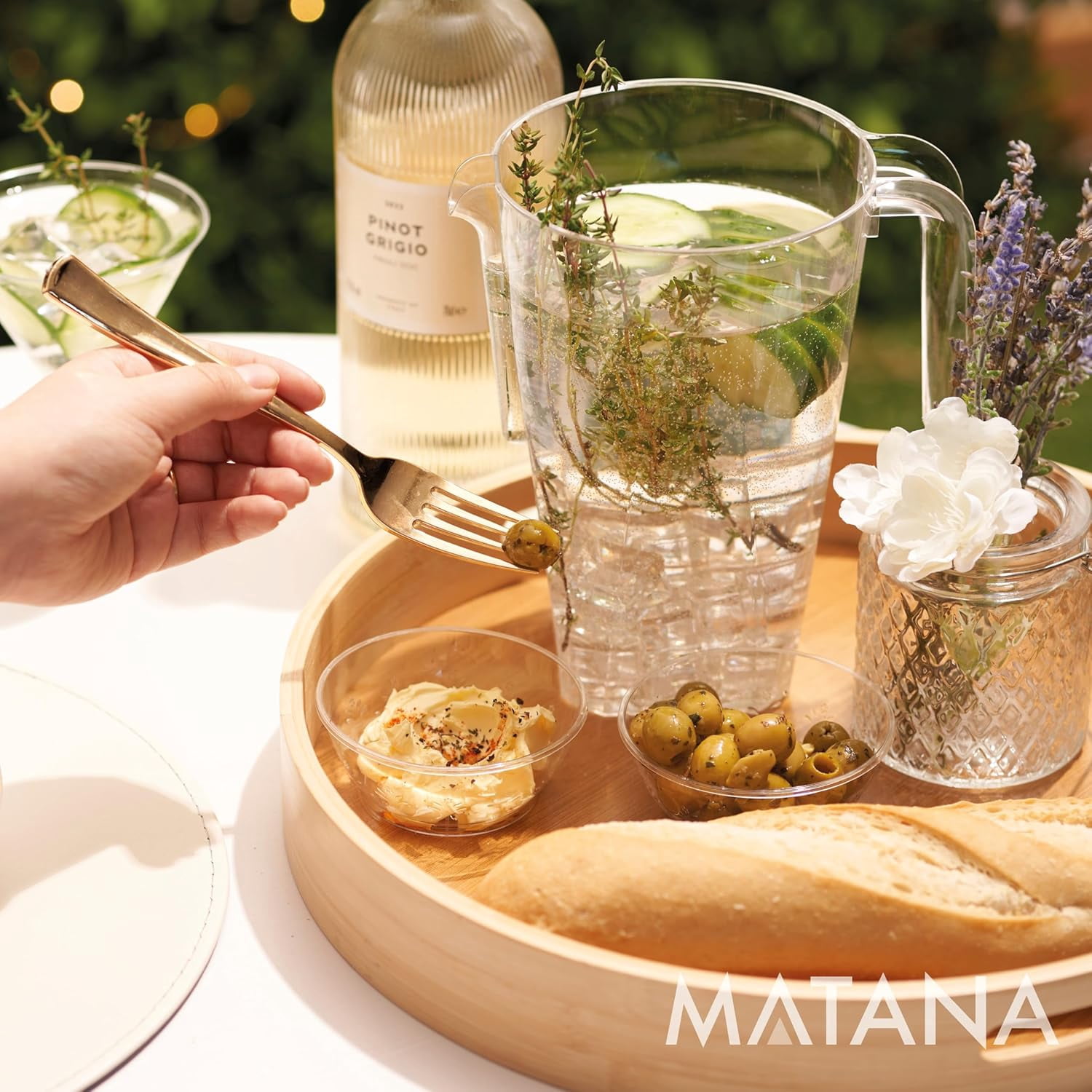 Matana 52 oz Acrylic Plastic with Handle BPA-Free Pitchers