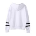 thumbnail image 2 of MRULIC sweatshirt for women Womens Long Sleeve Stripe Hoodie Sweatshirt Jumper Hooded Pullover Tops Blouse Women's Hoodies Sweatshirts White + XXL, 2 of 4