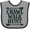Heather and Black, variant on Inktastic Bow Hunting Crawl Walk Hunt Boys or Girls Baby Bib