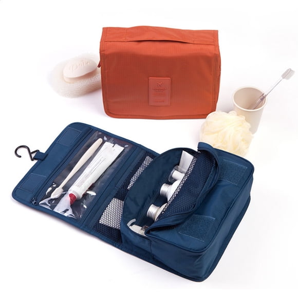 Bolsa de lavado multifuncional para viajes de negocios para hombres, bolsa de lavado con gancho plegable para colgar, bolsa de almacenamiento de cosméticos