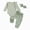 R001-Light Green, variant on NOLDARES Newborn Infant Baby Girl Outfits Ruffle Print Long Sleeve Romper Bodysuit Tops Pants Set Cute Fall Winter Clothes(Khaki,6-12 M)