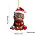 thumbnail image 3 of Adornos navideños de dibujos animados de gato, colgante creativo para árbol de Navidad, decoración para coche, regalos, 3 of 8
