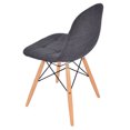 thumbnail image 4 of Costway Set of 2 Mid Century Style Upholstered DSW Dining Side Chair Wood Legs, 4 of 8