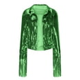 thumbnail image 6 of Wowcloth Woman's Sequin Fringe Jacket, Long Sleeve No Hood, Casual Outerwear for Daily Use, 6 of 7