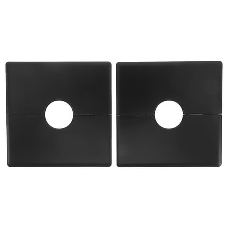 pingxizhi 2 Pcs Outdoor Trim Concealed Flange Square Plumbing Cover Plate Black