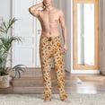 thumbnail image 2 of Logiee Fall Autumn Print Pajama Pants for Men,Men’s Pajama Bottoms,Mens PJ Pants with Pockets & Button Fly-Small, 2 of 6