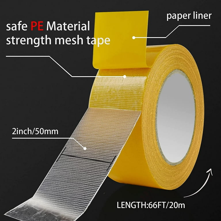 Fabric Tape Double Sided Tape Heavy Duty Carpet Tape for Hardwood Floors 1  Roll Filament Adhesive Tape Double Sided Rug Tape for Area Rugs on Carpet