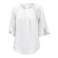 thumbnail image 2 of Tittly T Shirts for Women Basic Tees Women Casual Printing Short Sleeves V Neck Loose T Shirt Blouse Tops Tshirts Shirts Womens Tops White L, 2 of 9