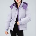 thumbnail image 4 of Hvyesh Womens Winter Puffer Jacket Warm Quilted Hooded Jackets Comfy Stand Collar Zip Up Padded Coat Thermal Outdoor Coat with Pockets, 4 of 6