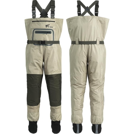 Lightweight Hunting & Fishing Chest Waders Waterproof Breathable 3-Layer Neoprene Stockingfoot Waders for Men and Women
