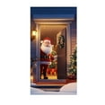 thumbnail image 4 of BAOPAI 70.86x35.43in Christmas Door Cover Decorations Santa Claus Front Door Cover Xmas Hanging Banners Background for Christmas Xmas Holiday Winter Home Indoor Outdoor Decorations(Red), 4 of 6