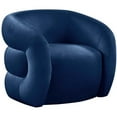 thumbnail image 2 of Meridian Furniture Fauteuil d'Appoint en Velours Bleu Marine Roxbury, 2 of 14
