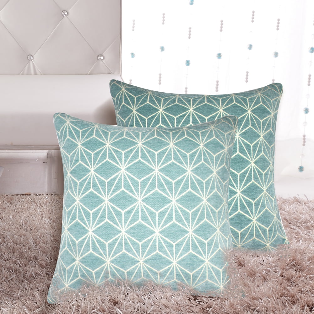 ALBAD Throw Pillow Cover 20 x 20 Inch Sets of 2 Decorative Square Pillow Covers 100 cotton