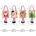 thumbnail image 4 of Bolsa de regalo de mano de Navidad para niños, decoraciones de tela de Sackcloth, patrón de muñeco de nieve de Papá Noel, Cornucopia, 2023, 4 of 4