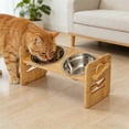 thumbnail image 5 of Elevated Dog Bowls Adjustable Raised Dog Bowl Stand For Small Size Dogs And Cats Adjustable Tilt Angle Pet Bowls With 2 Stainless Steel Bowls, 5 of 7