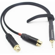 2.5mm Trrs to RCA Female Cable Balanced Headphone Audio Adapter Cable 1FT 0.3M