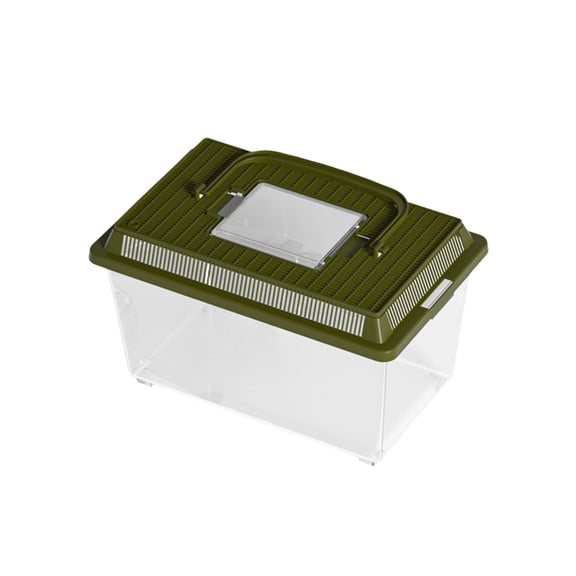 Standard Faunarium Reptile Tank Transport Portable Habitat Feeding Boxes with Handle for Gecko