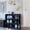 Black 39, variant on Modular Wine Bar Cabinet with Hutch for Dining Room, Brown Walnut Storage Cabinet with Shelves for Living Room, 17.8W x 15.95D x 35.43H