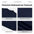 thumbnail image 6 of Uvplove Women's Long Sleeve Cardigan Lightweight Crochet Diamond-Knit Sweater,Navy blue,M-3XL, 6 of 9