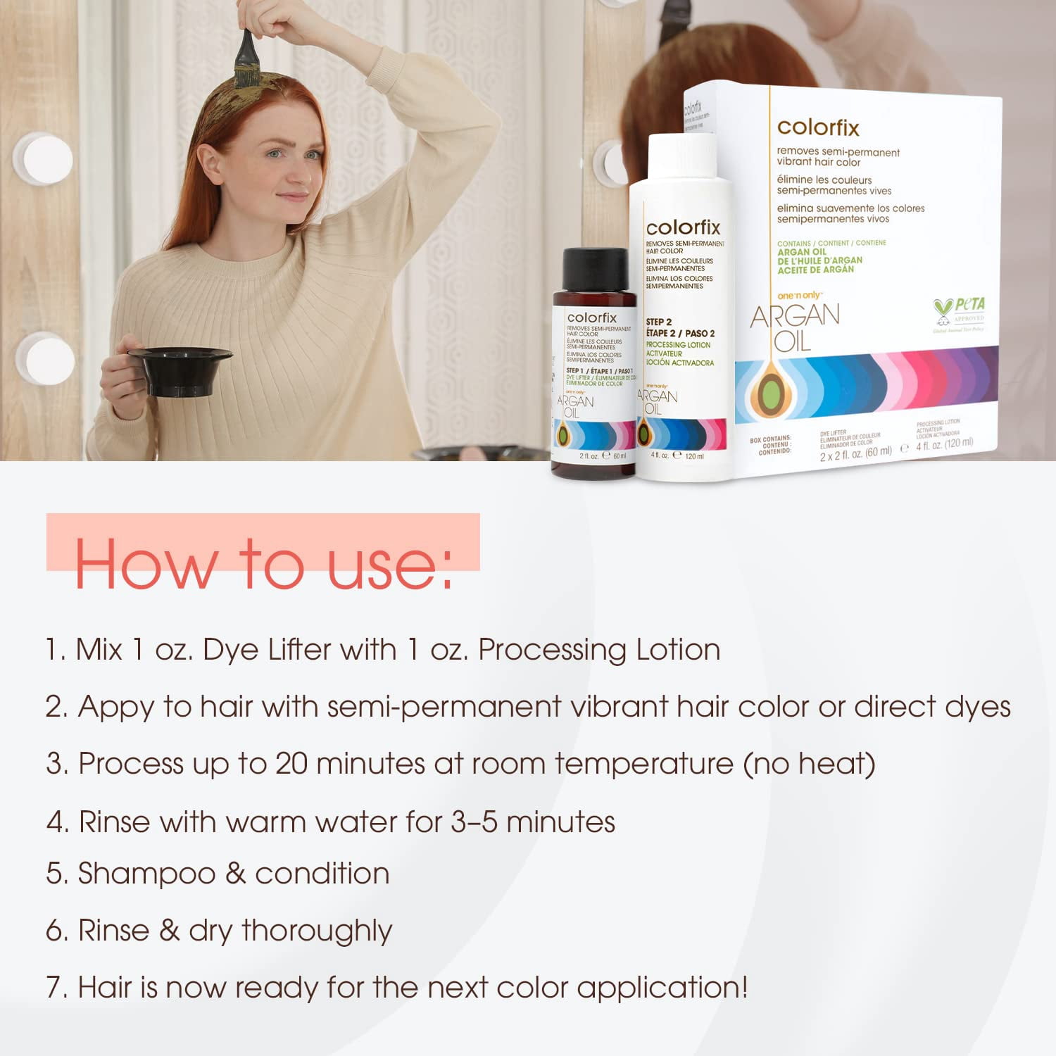 One 'n Only Colorfix Semi-Permanent Color Remover with Argan Oil