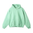 thumbnail image 3 of XIAONU Mens Hoodies Solid Color Drawstring-Free Pocket Hoodie Long Sleeve Casual Loose Pullover Hooded Sweatshirt, 3 of 7