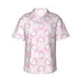 thumbnail image 4 of Wukai Cute Rabbit Men's Hawaiian Shirt Short Sleeve Casual Button Down Summer Beach Aloha Shirt Tropical Print Holiday Party, 4 of 8