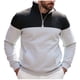thumbnail image 2 of pstuiky camisetas de manga larga para hombre, Sudadera con capucha informal de manga larga con cuello alto y bolsillo y media cremallera para hombre top de hombre l, 2 of 9
